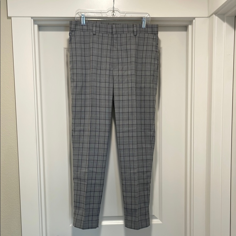 H&M Men's Gray Checkered Pants